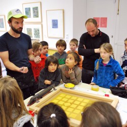 Les Concasseurs au Musée de Morlaix - atelier Sérigraphie